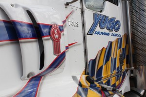 Yugo Driving School Advertisement on Truck | Yugo's Driving School